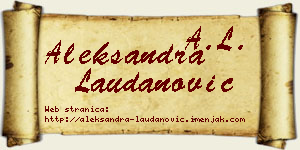 Aleksandra Laudanović vizit kartica